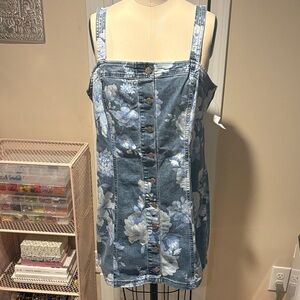 Gap floral print denim dress